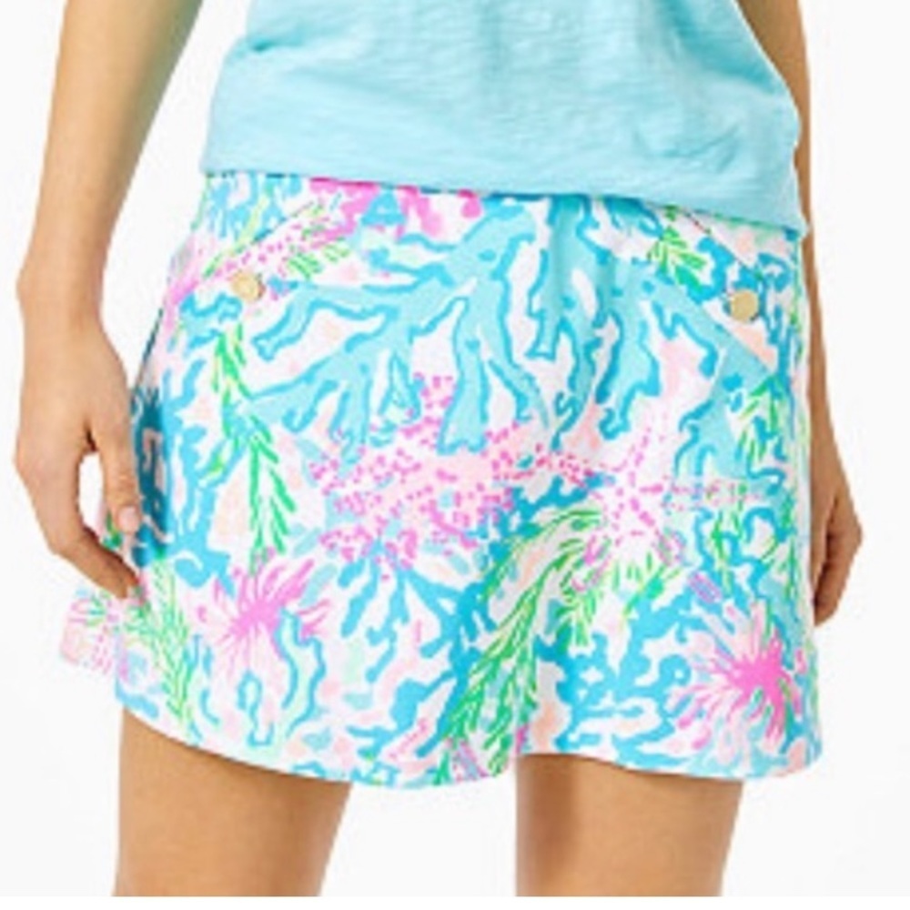 Lilly Pulitzer Madison Skort Multi Coral Bay size Large NWT